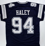 Charles Haley Autographed Blue Pro Style Jersey- Beckett W Hologram *Black