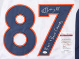Ed McCaffrey Signed Denver Broncos Jersey Inscribed Back 2 Back Champs (JSA COA)
