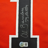 Autographed/Signed Al Bumbry 73 AL ROY Baltimore Orange Baseball Jersey BAS COA