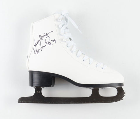 Nancy Kerrigan Signed Ice Skate Inscribed "Olympics '92, '94" (Steiner)