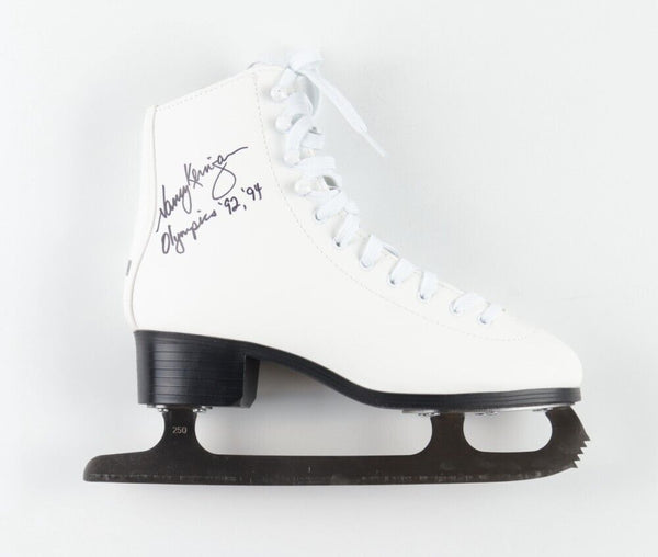 Nancy Kerrigan Signed Ice Skate Inscribed "Olympics '92, '94" (Steiner)