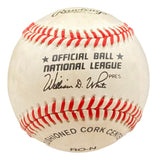 Richie Ashburn Rick Wise Al Holland Signed Official NL Baseball BAS AC22621