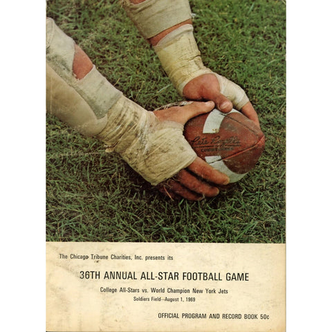 Unautographed Magazine 36th College Allstars vs New York Jets 1969 Program 58456