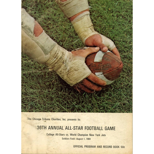 Unautographed Magazine 36th College Allstars vs New York Jets 1969 Program 58456