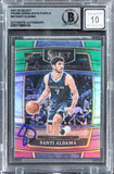 Grizzlies Santi Aldama Signed 2021 Select GWP #64 Rookie Card Auto 10! BAS Slab