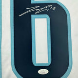Framed Autographed/Signed Jared McCann 35x39 Seattle White Jersey JSA COA
