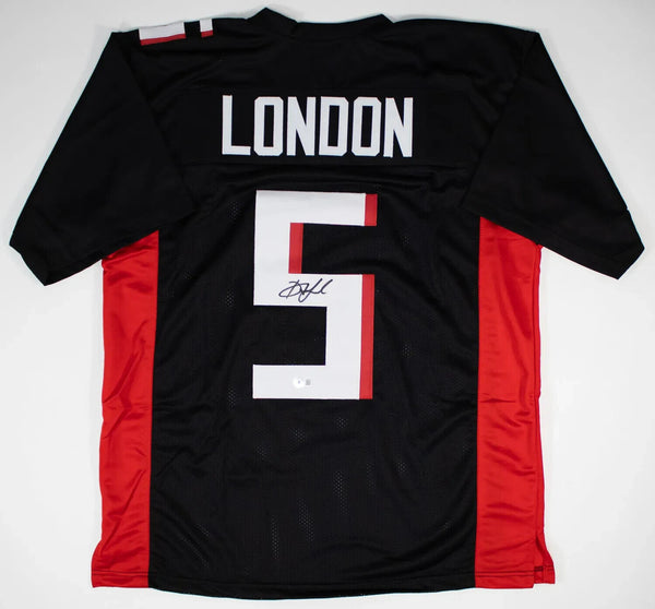 Drake London Signed Atlanta Falcons Jersey (Beckett) 2022 1st Round Draft Pck WR