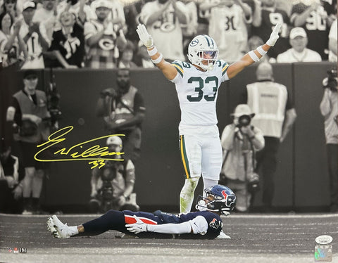 Green Bay Packers Safety EVAN WILLIAMS Signed 16x20 Photo #3 AUTO - JSA