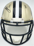 ALVIN KAMARA AUTOGRAPHED SAINTS GOLD SPEED MINI HELMET BECKETT WITNESS 224824