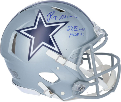 Roger Staubach Dallas Cowboys Signed Speed Authentic Helmet & "HOF/SB MVP" Insc