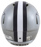 Cowboys Jason Witten Signed Silver Full Size Speed Rep Helmet w/ Case BAS Wit