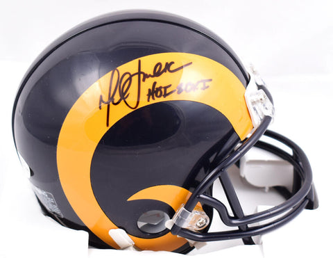 Marshall Faulk Autographed St. Louis Rams 81-99 Mini Helmet w/ HOF- Beckett W