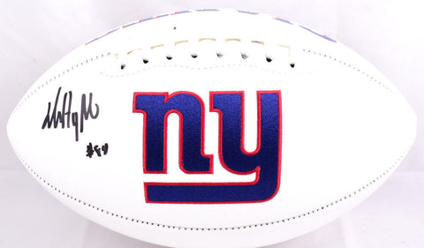 Jalin Hyatt Autographed New York Giants Logo Football- Beckett W Hologram *Black