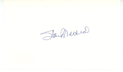 Stan Musial Autographed/Signed St Louis Cardinals Index Card Beckett 56535