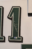 FRAMED PHILADELPHIA EAGLES AJ BROWN AUTOGRAPHED SIGNED JERSEY BECKETT HOLO