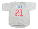 Sammy Sosa Chicago Signed Gray Baseball Jersey JSA QR