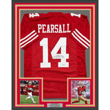 Framed Autographed/Signed Ricky Pearsall 35x39 San Francisco Red Jersey BAS COA