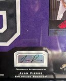 Juan Pierre Colorado Rockies Autographed Framed Jersey Patch & Card COA LE 21/75