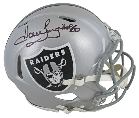 Raiders Howie Long "HOF 00 Signed Full Size Speed Proline Helmet BAS Witnessed