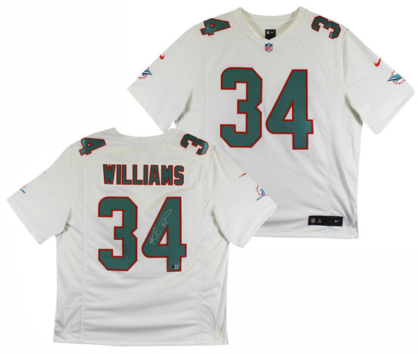 Dolphins Ricky Williams Authentic Signed White Nike Limited Jersey BAS Witnessed