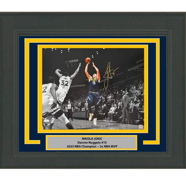 Framed Autographed/Signed Nikola Jokic Denver Nuggets 16x20 Photo JSA COA #4