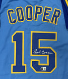 CECIL COOPER Signed Custom Replica Blue Milwaukee Jersey AUTO - BAS