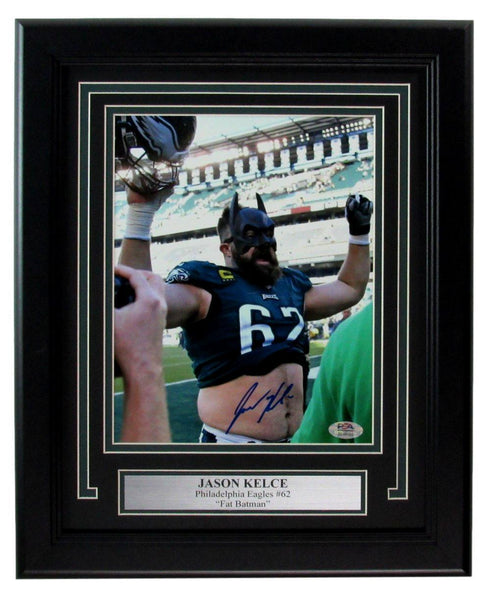 Jason Kelce Signed/Autographed 8x10 Photo Eagles Framed PSA/DNA 190245