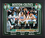 Celtics Larry Bird, Kevin McHale & Robert Parish Signed 16x20 Framed Photo BAS W