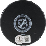 Adam Boqvist Autographed/Signed Chicago Blackhawks Logo Puck Beckett 53805
