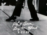 Bob Knight Phil Bova Signed 16x20 B&W Chair Photo w/Insc- Beckett Auth *White