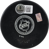 Chris Chelios Autographed/Signed Chicago Blackhawks Logo Puck HOF Beckett 53961