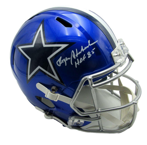 Roger Staubach Signed/Inscribed Cowboys Flash Rep Full Size Helmet Beckett164854