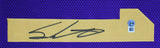 LSU Sam Leavitt Authentic Signed Purple Pro Style Framed Jersey BAS Witnessed 2