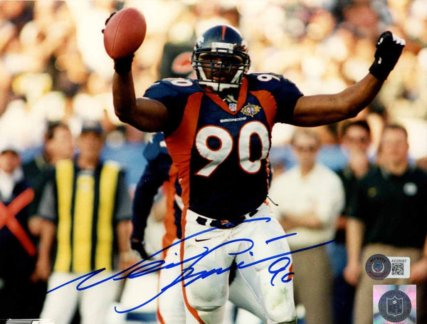 Neil Smith Autographed/Signed Denver Broncos 8x10 Photo Beckett 50432