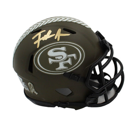 Frank Gore Signed San Francisco 49ers Speed Salute to Service NFL Mini Helmet