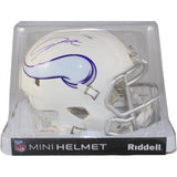 Jordan Addison Autographed Minnesota Vikings Mini Helmet 24 Alt Beckett 50968
