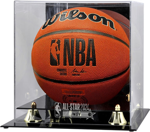 NBA 2024 All-Star Game Logo Golden Classic Sublimated Basketball Display Case