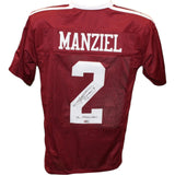 Johnny Manziel Autographed College Style sz XL Maroon Jersey Heisman TRI 43516
