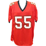 Derrick Brooks Autographed/Signed Pro Style Red XL Jersey Beckett 33193
