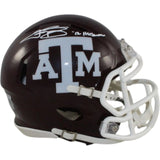 Johnny Manziel Autographed Texas A&M Mini Helmet Heisman Beckett Witness 58246
