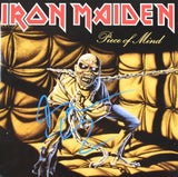 Bruce Dickinson Signed Iron Maiden Piece of Mind Vinyl - Beckett W Holo *Scratch
