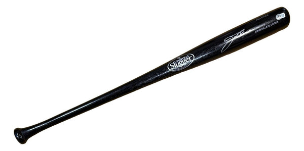 Jim Thome Cleveland Indians Signed Black Louisville Slugger Bat BAS