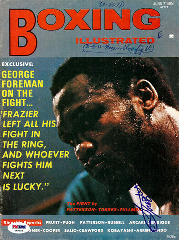 Joe Frazier Autographed Signed Boxing Illustrated Magazine Cover PSA/DNA #S48956