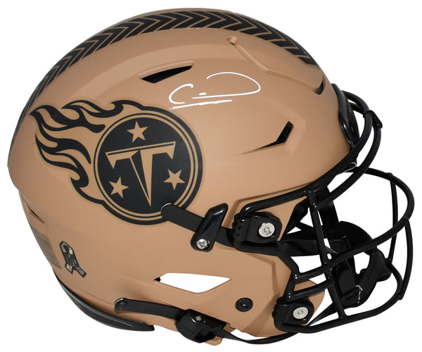 CALVIN RIDLEY SIGNED TENNESSEE TITANS SALUTE SERVICE AUTHENTIC SPEEDFLEX HELMET