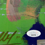Eli Manning Autographed Canvas New York Giants Malcolm Farley Painting JSA COA