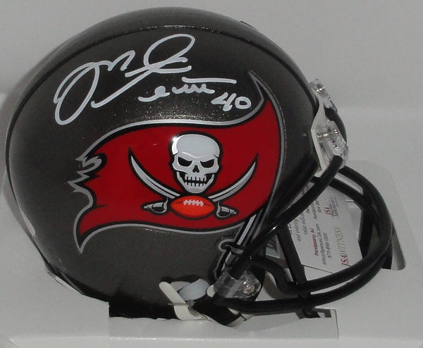 Buccaneers Running Back MIKE ALSTOTT Signed Riddell VSR4 Mini Helmet AUTO - JSA