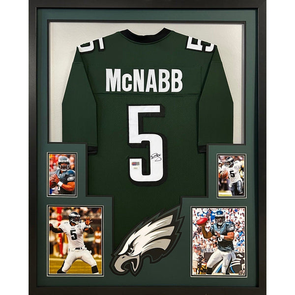 Donovan McNabb Autographed Signed Framed Green Eagles Jersey JSA