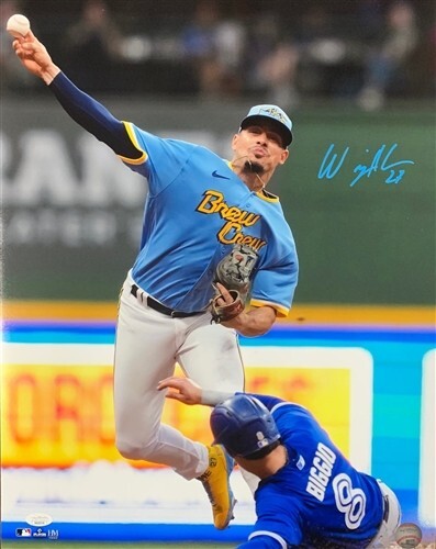 Brewers Infielder WILLY ADAMES Signed 16x20 Photo #11 AUTO - JSA
