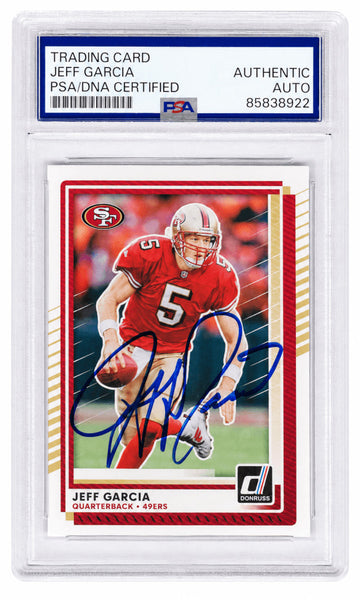 Jeff Garcia Signed San Francisco 49ers 2025 Donruss Football Card #229 (PSA/DNA)