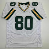 Autographed/Signed Donald Driver Green Bay White Football Jersey JSA COA